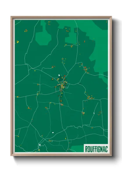 Une affiche de carte sur Rouffignac
