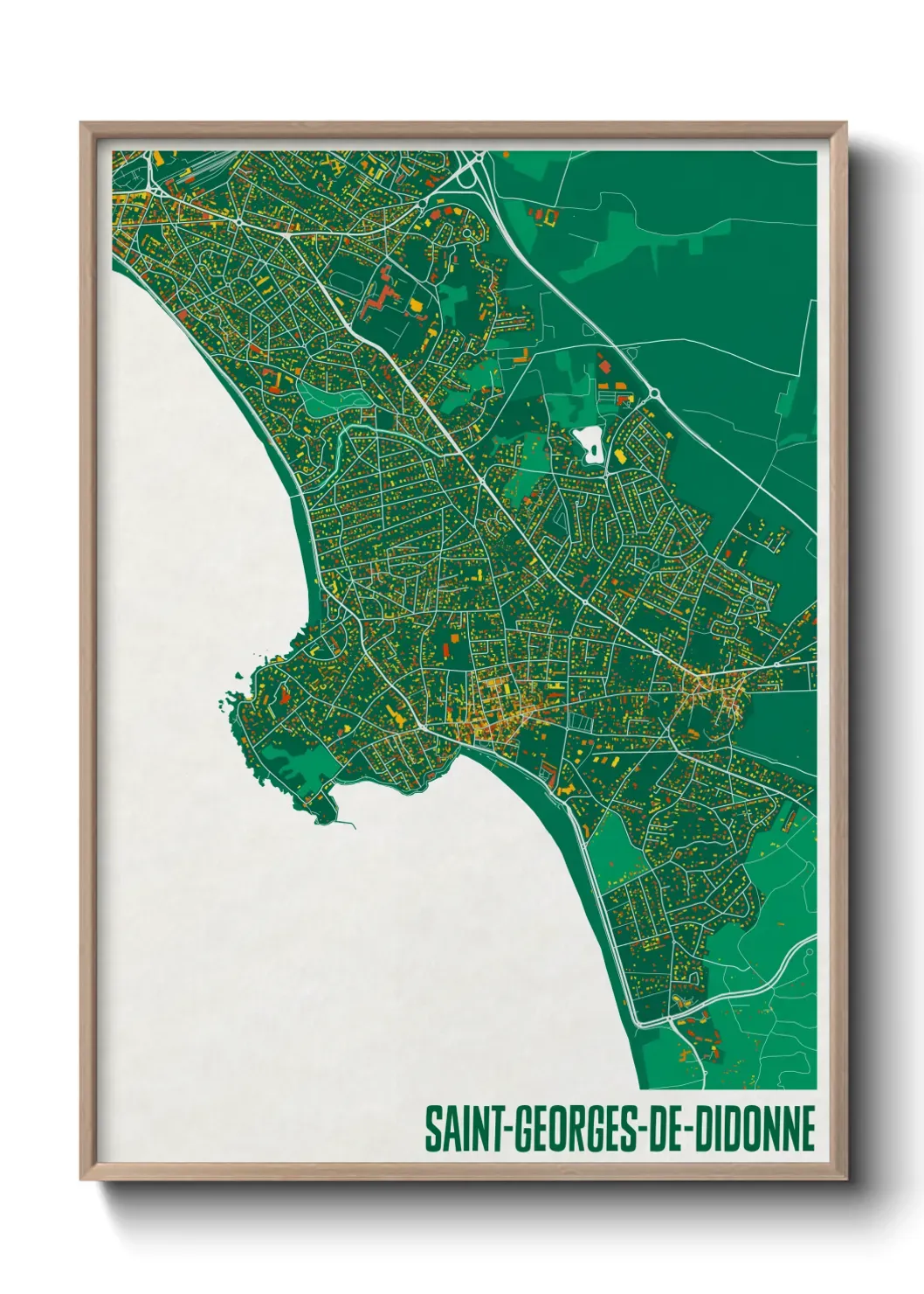 Un poster carte Saint-Georges-de-Didonne