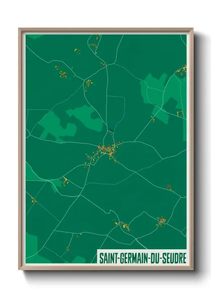 Une affiche de carte sur Saint-Germain-du-Seudre
