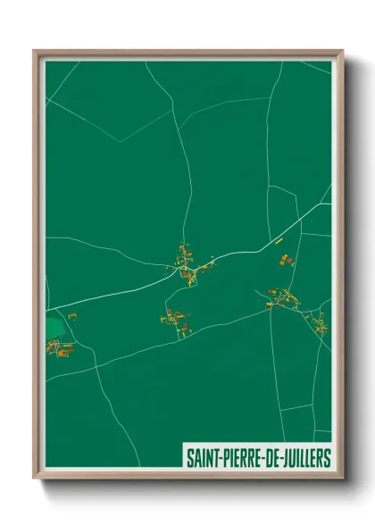 Une affiche de carte sur Saint-Pierre-de-Juillers