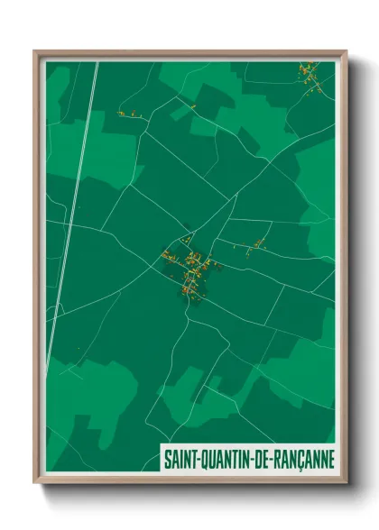 Une affiche de carte sur Saint-Quantin-de-Rançanne