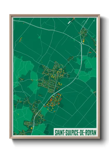 Une affiche de carte sur Saint-Sulpice-de-Royan