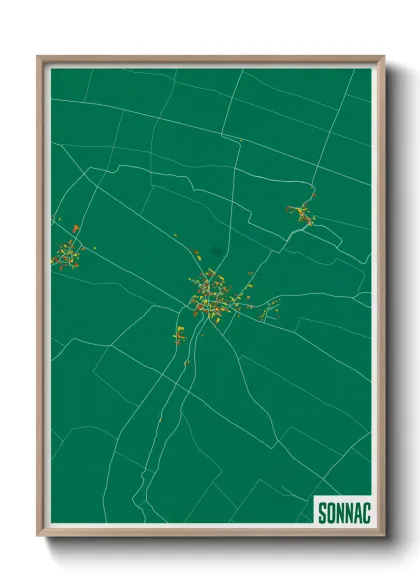 Une affiche de carte sur Sonnac