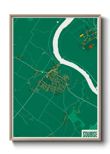 Une affiche de carte sur Soubise