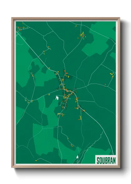 Une affiche de carte sur Soubran