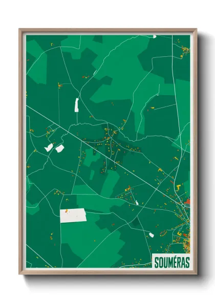 Une affiche de carte sur Souméras
