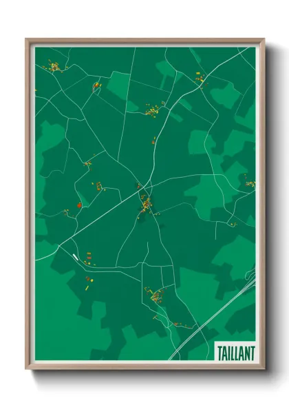 Une affiche de carte sur Taillant