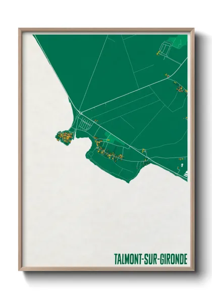 Une affiche de carte sur Talmont-sur-Gironde
