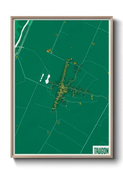 Une affiche de carte sur Taugon