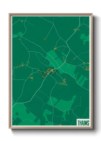 Une affiche de carte sur Thaims