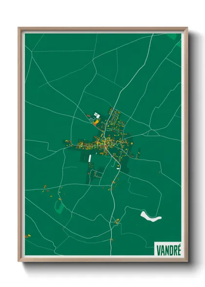 Une affiche de carte sur Vandré