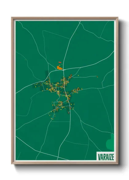 Une affiche de carte sur Varaize