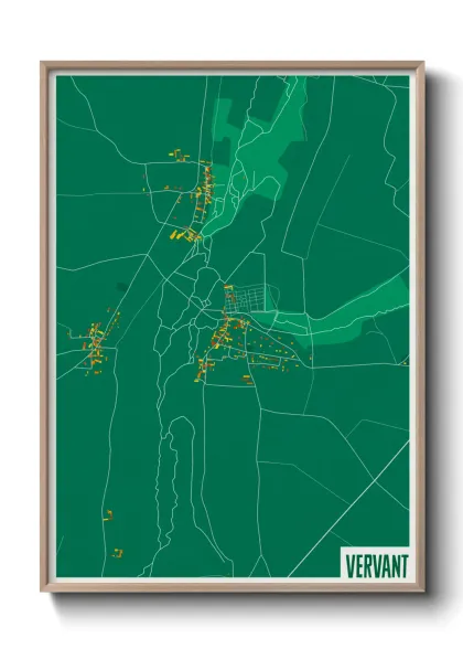Une affiche de carte sur Vervant