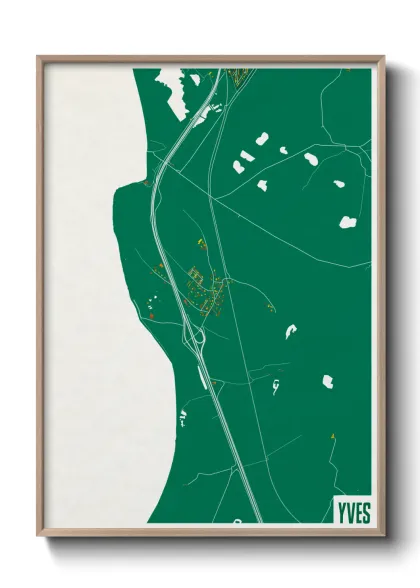 Une affiche de carte sur Yves