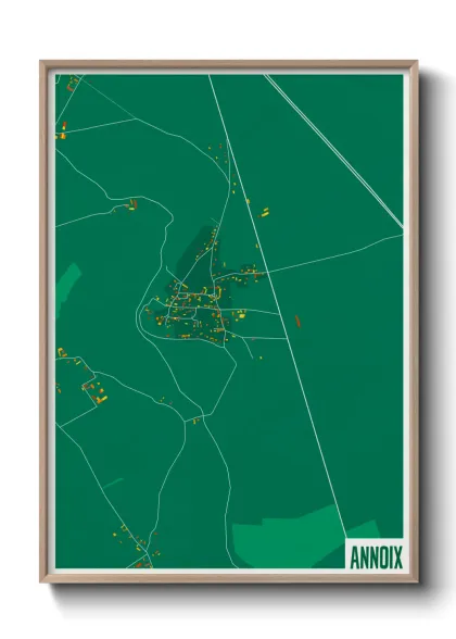 Une affiche de carte sur Annoix