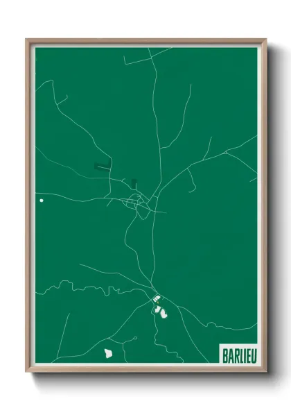 Une affiche de carte sur Barlieu