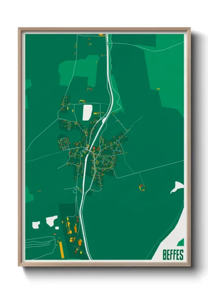 Une affiche de carte sur Beffes
