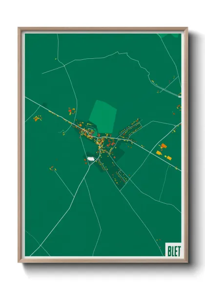 Une affiche de carte sur Blet