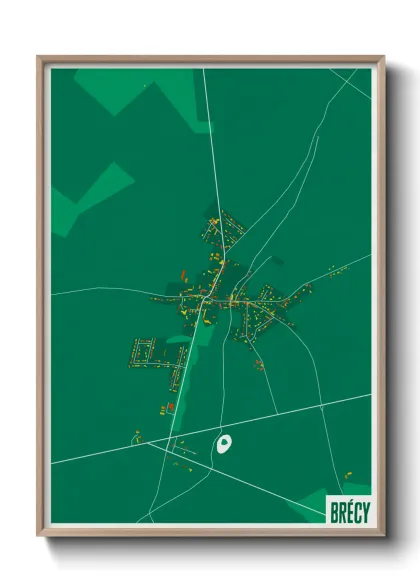 Une affiche de carte sur Brécy