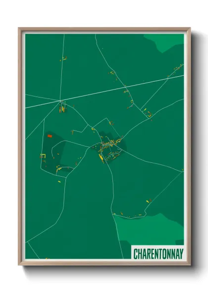 Une affiche de carte sur Charentonnay