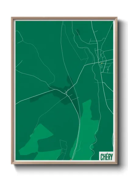 Une affiche de carte sur Chéry