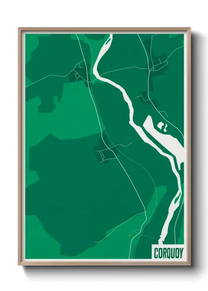 Une affiche de carte sur Corquoy