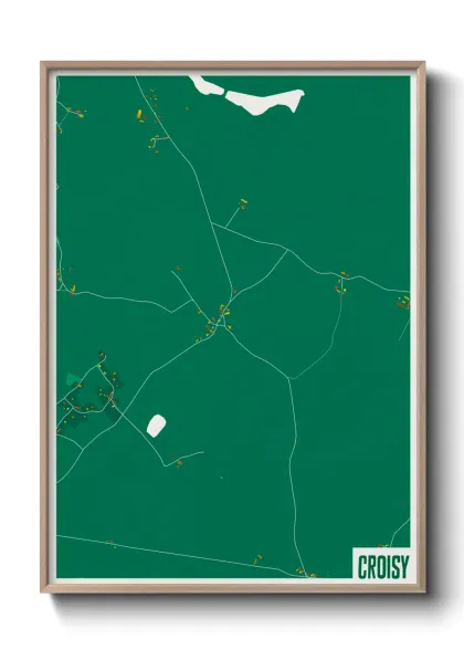 Une affiche de carte sur Croisy