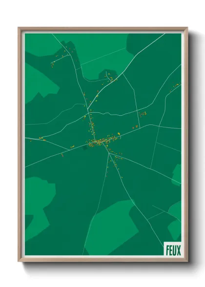 Une affiche de carte sur Feux