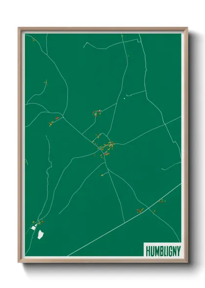 Une affiche de carte sur Humbligny