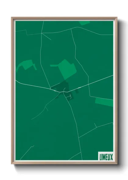 Une affiche de carte sur Limeux