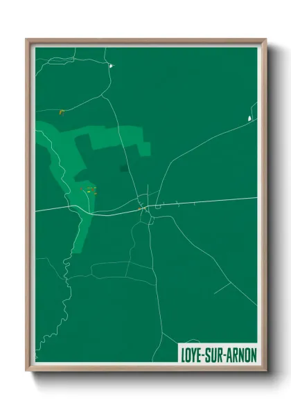 Une affiche de carte sur Loye-sur-Arnon