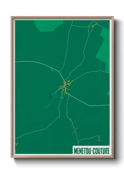 Une affiche de carte sur Menetou-Couture