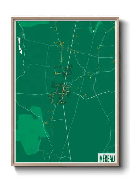 Une affiche de carte sur Méreau