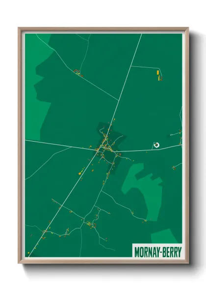 Une affiche de carte sur Mornay-Berry