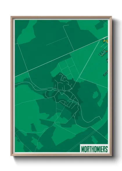 Une affiche de carte sur Morthomiers
