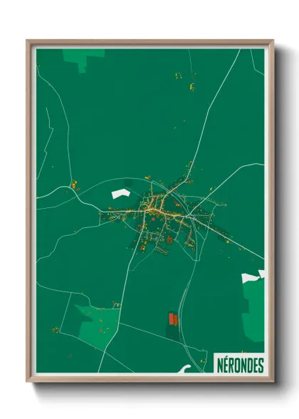 Une affiche de carte sur Nérondes