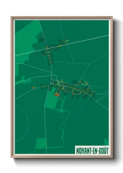 Une affiche de carte sur Nohant-en-Goût