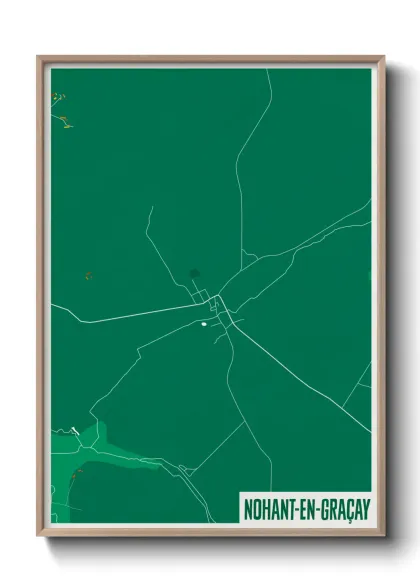 Une affiche de carte sur Nohant-en-Graçay