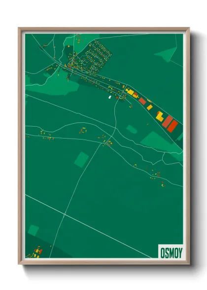 Une affiche de carte sur Osmoy