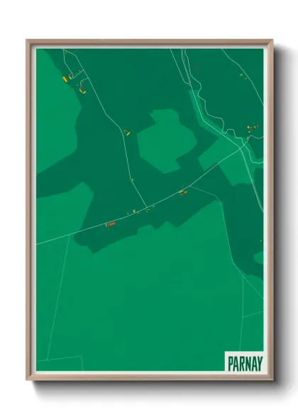 Une affiche de carte sur Parnay