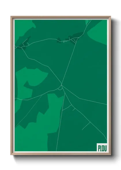 Une affiche de carte sur Plou
