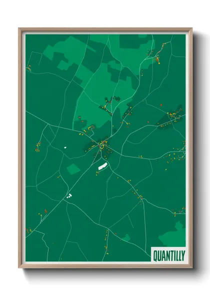 Une affiche de carte sur Quantilly