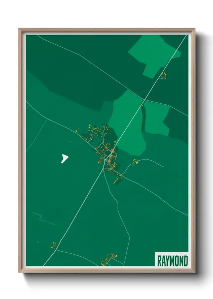 Une affiche de carte sur Raymond