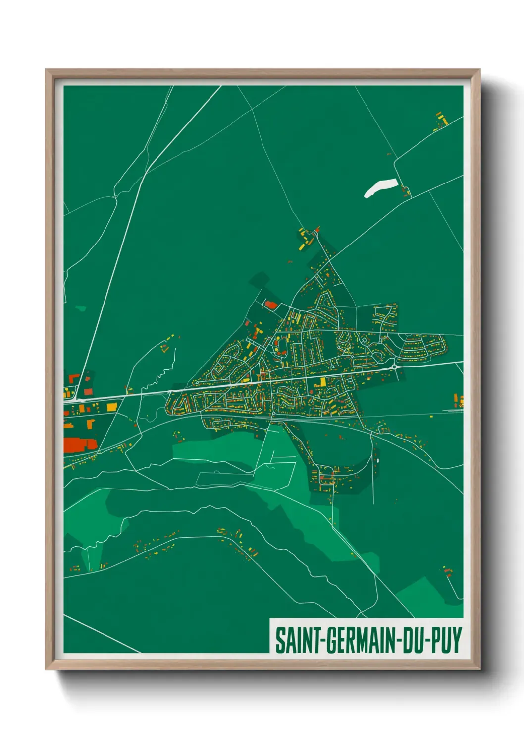 Un poster carteSaint-Germain-du-Puy