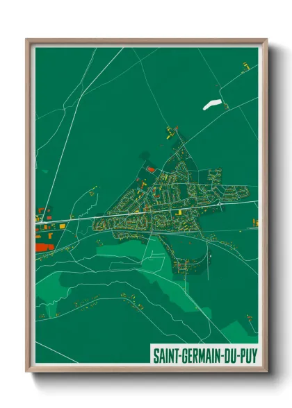 Une affiche de carte sur Saint-Germain-du-Puy