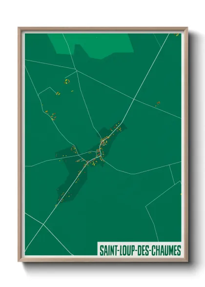 Une affiche de carte sur Saint-Loup-des-Chaumes