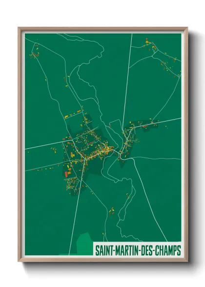 Une affiche de carte sur Saint-Martin-des-Champs