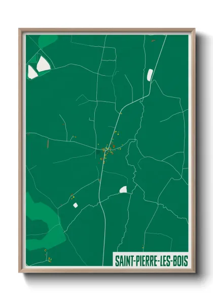 Une affiche de carte sur Saint-Pierre-les-Bois