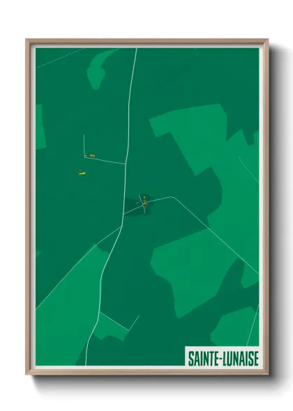 Une affiche de carte sur Sainte-Lunaise