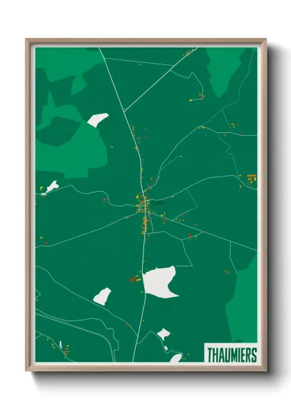 Une affiche de carte sur Thaumiers